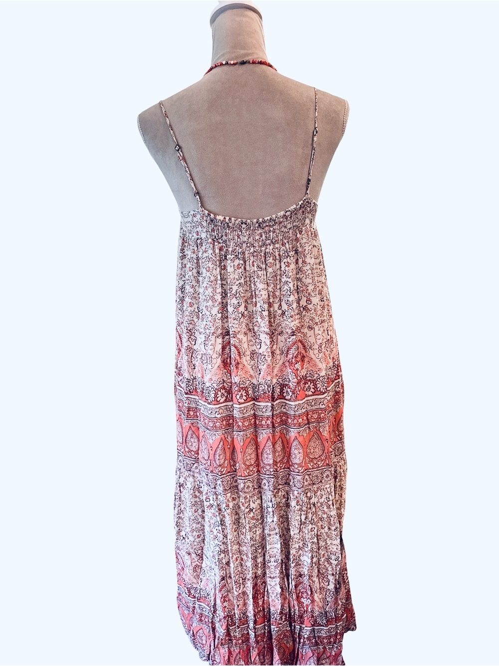 Lucky Brand Cream and Terracotta Floral Maxi Dress - Picture 7 of 7